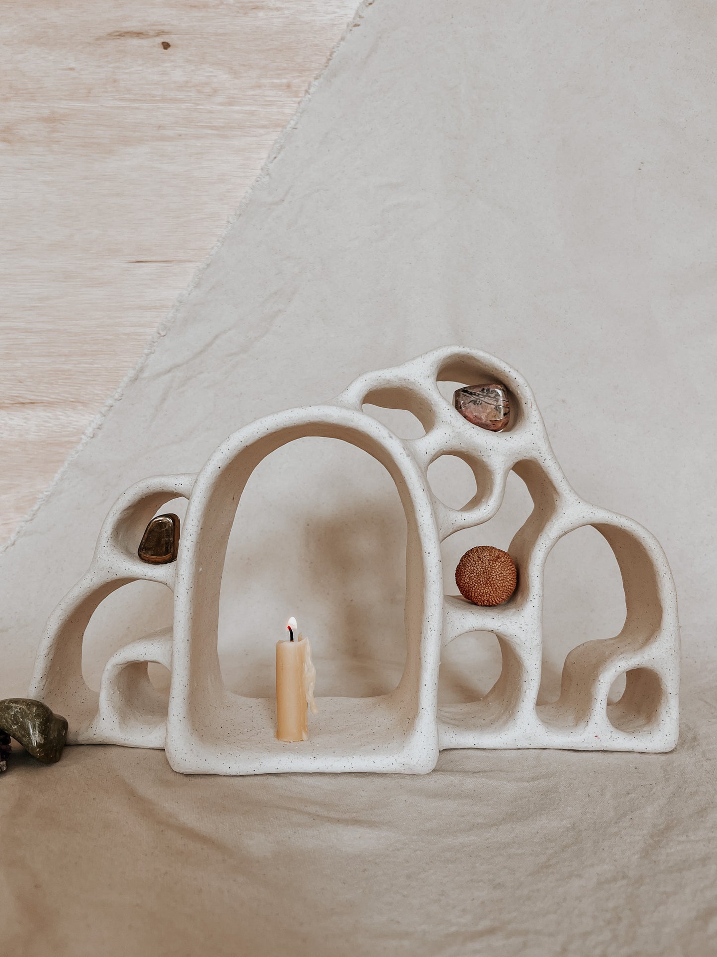 Handmade Ceramic Altar for Sacred Spaces | Clay Ritual Sculpture