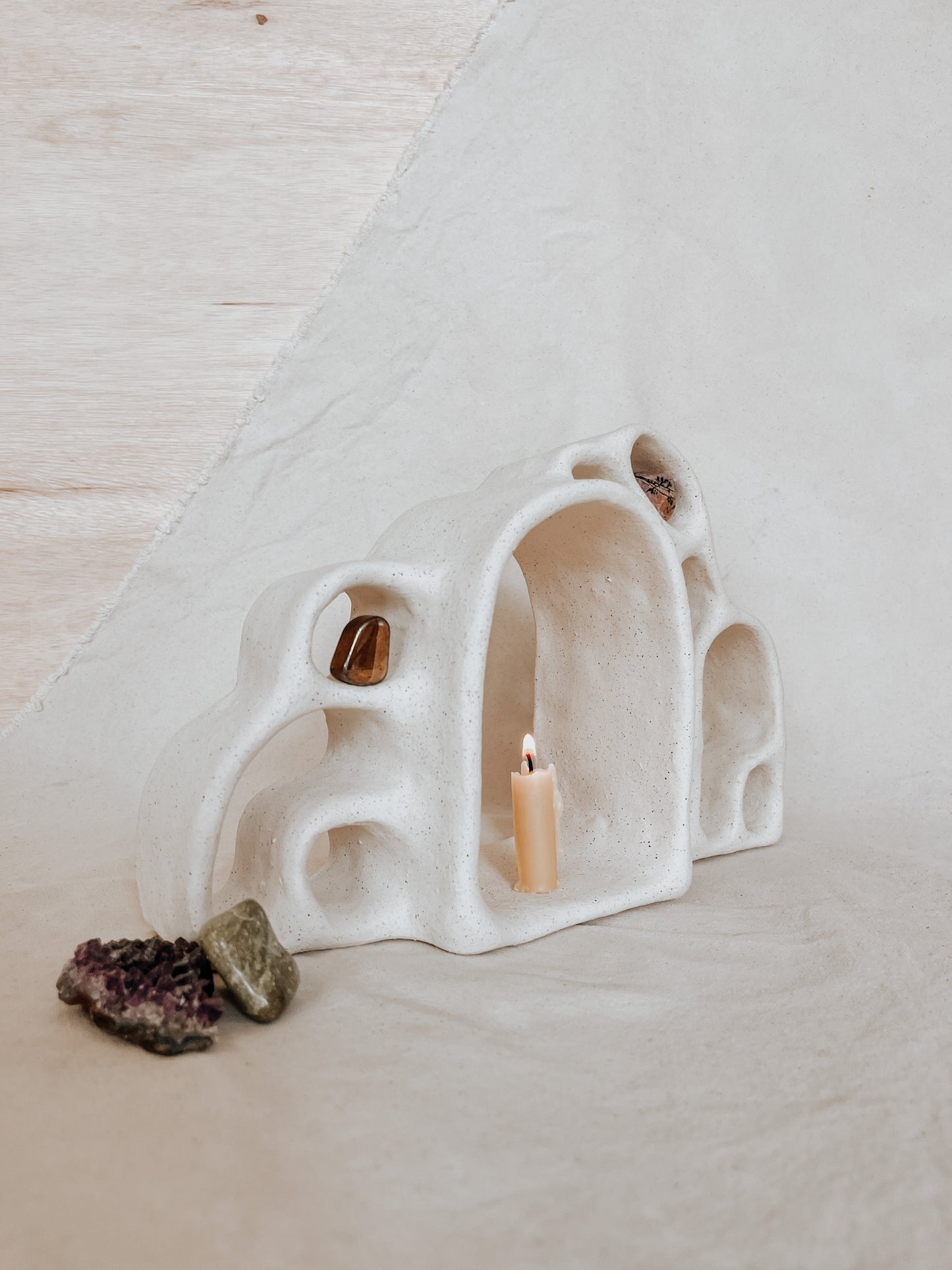Handmade Ceramic Altar for Sacred Spaces | Clay Ritual Sculpture