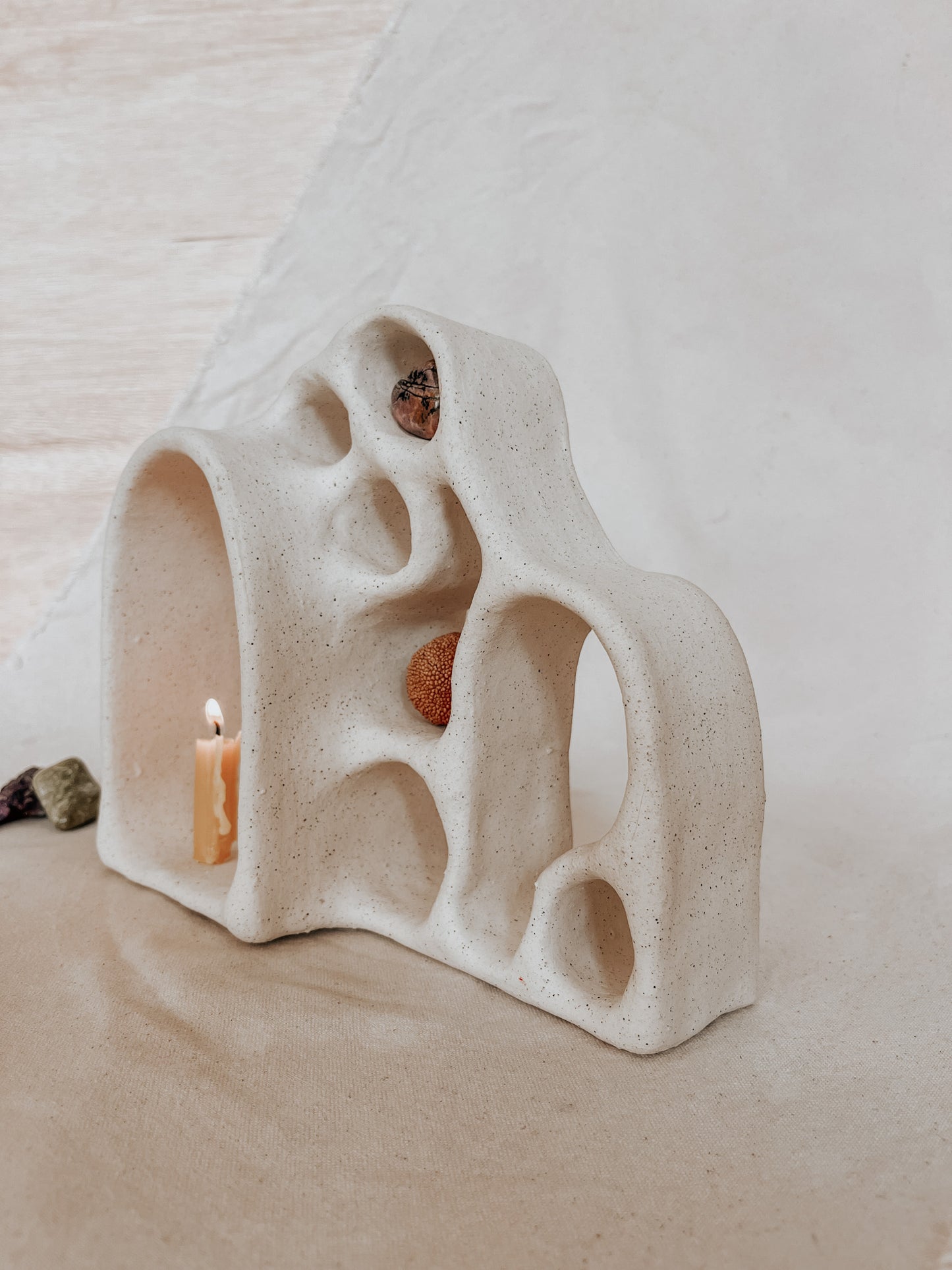 Handmade Ceramic Altar for Sacred Spaces | Clay Ritual Sculpture