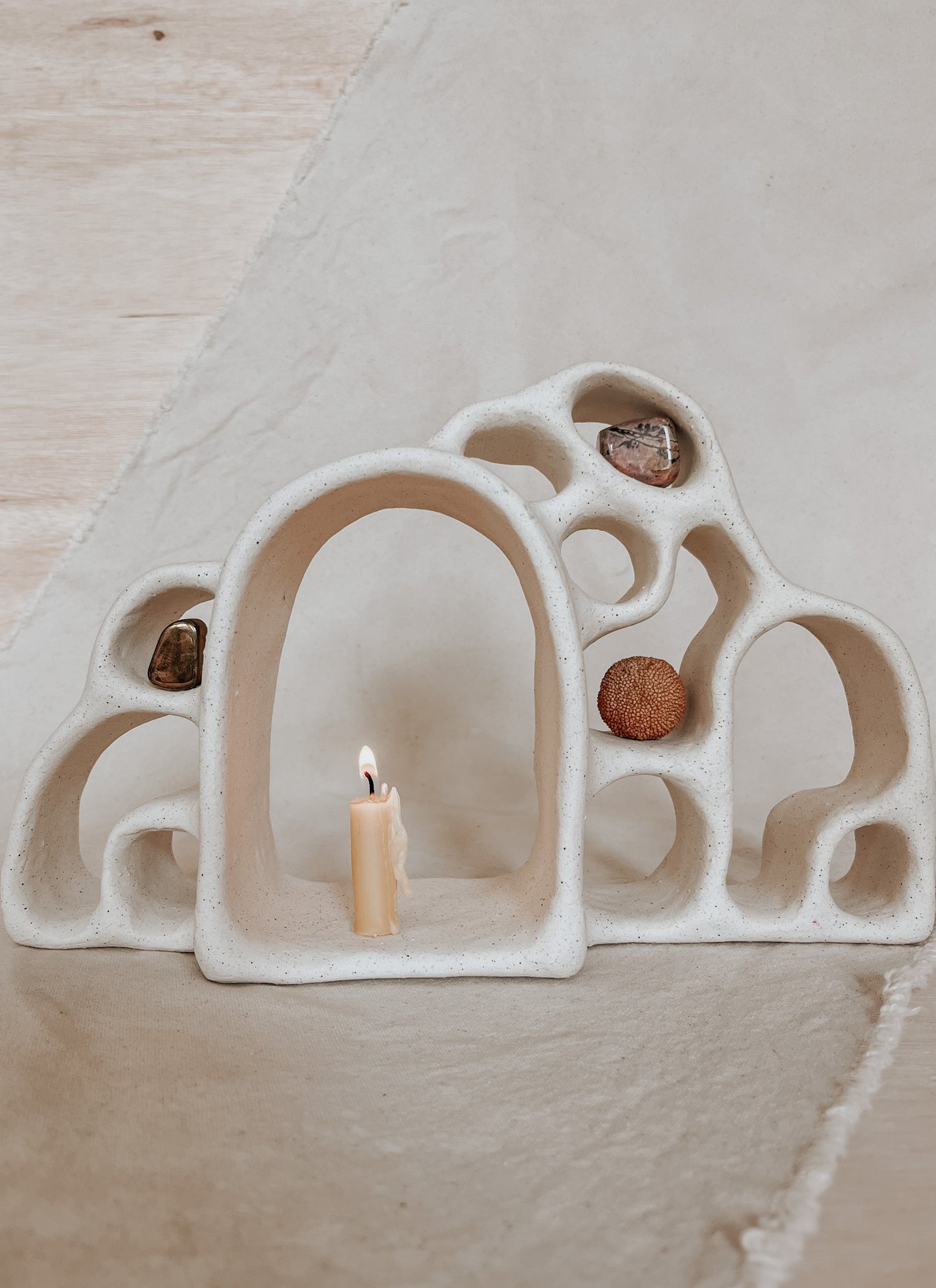 Handmade Ceramic Altar for Sacred Spaces | Clay Ritual Sculpture