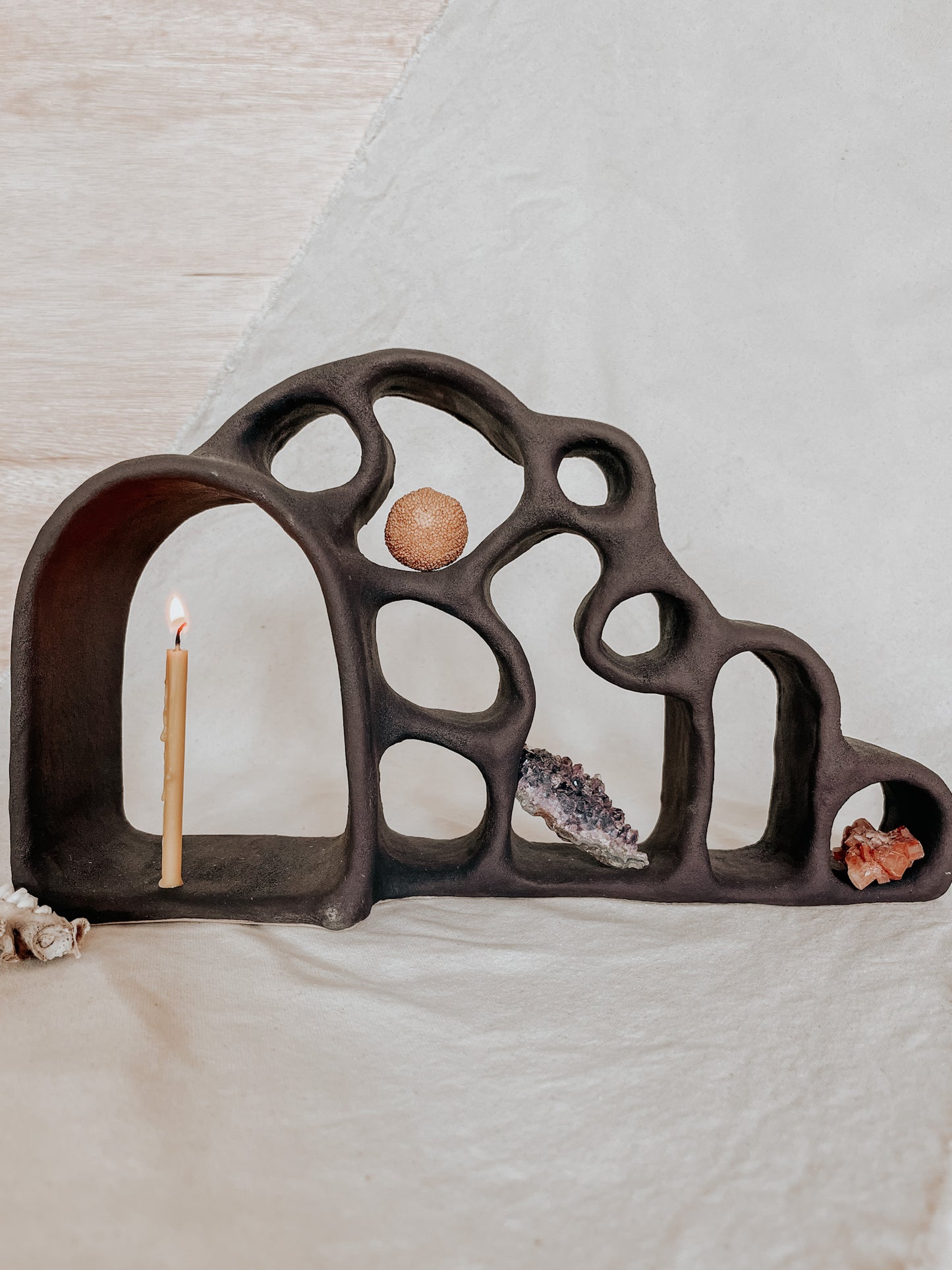 Handmade Ceramic Altar for Sacred Spaces | Clay Ritual Sculpture