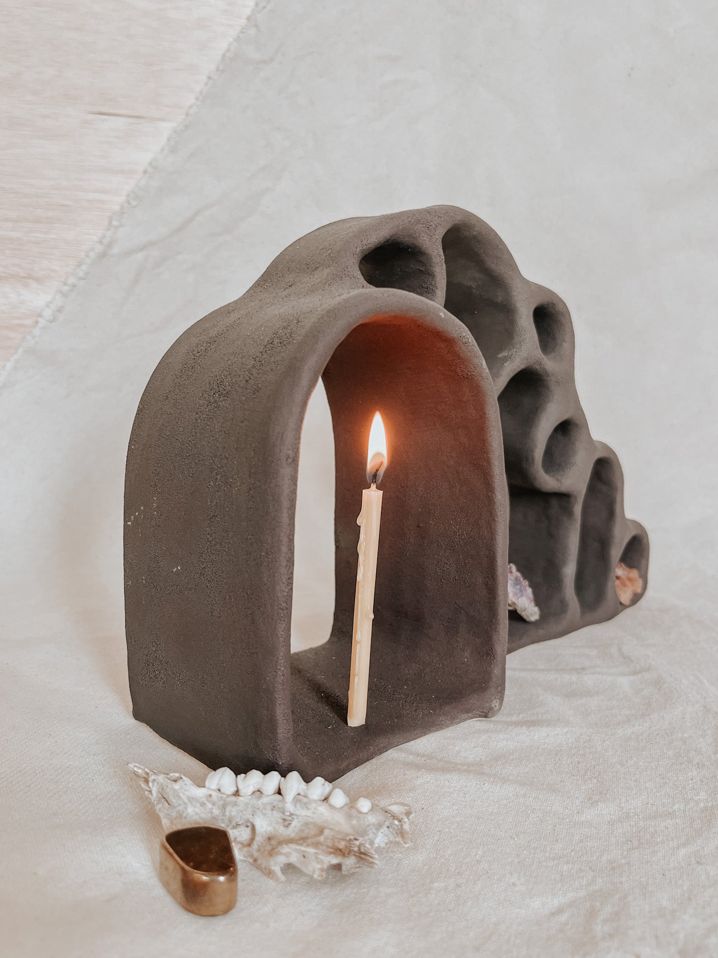 Handmade Ceramic Altar for Sacred Spaces | Clay Ritual Sculpture