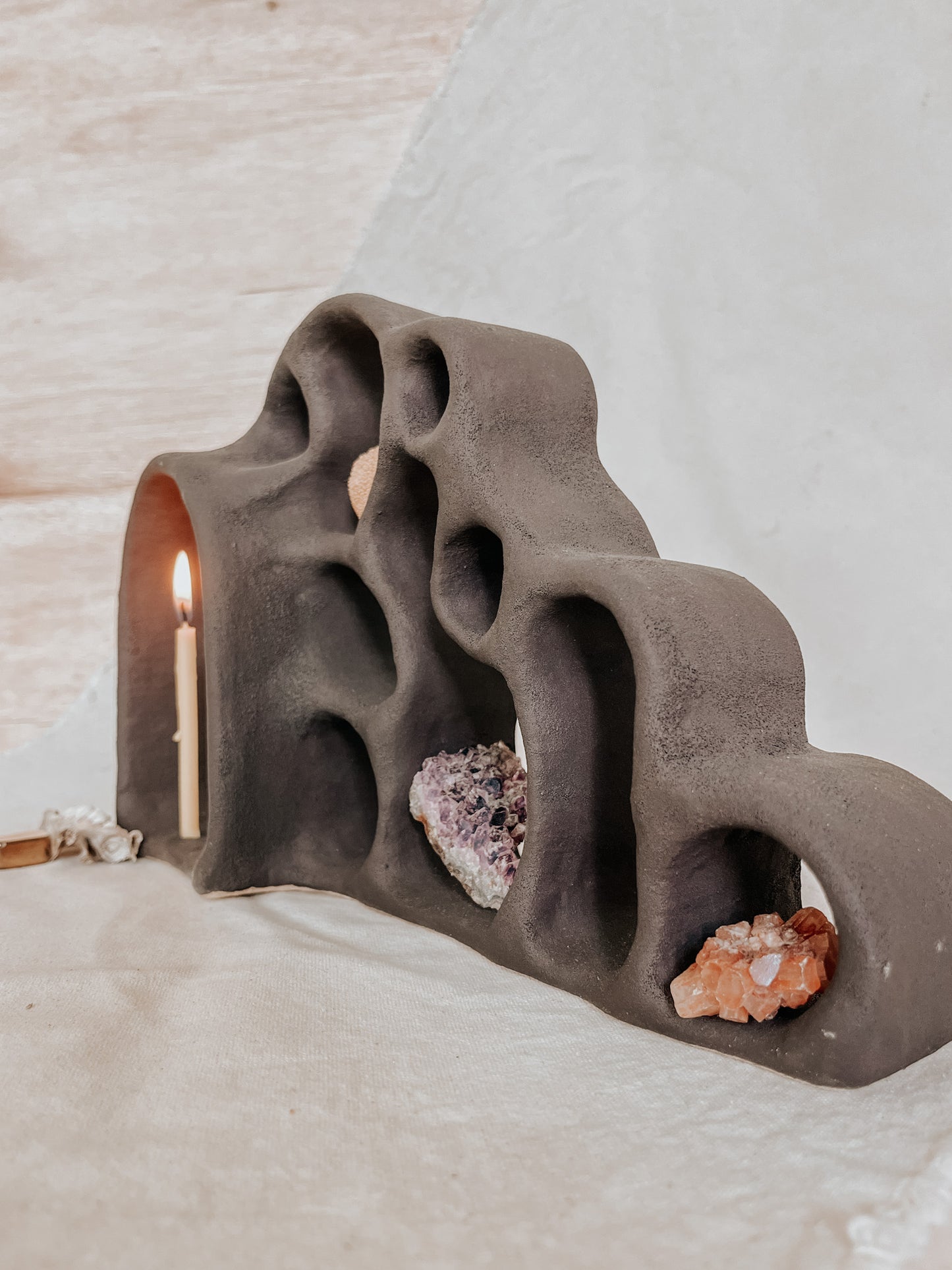 Handmade Ceramic Altar for Sacred Spaces | Clay Ritual Sculpture
