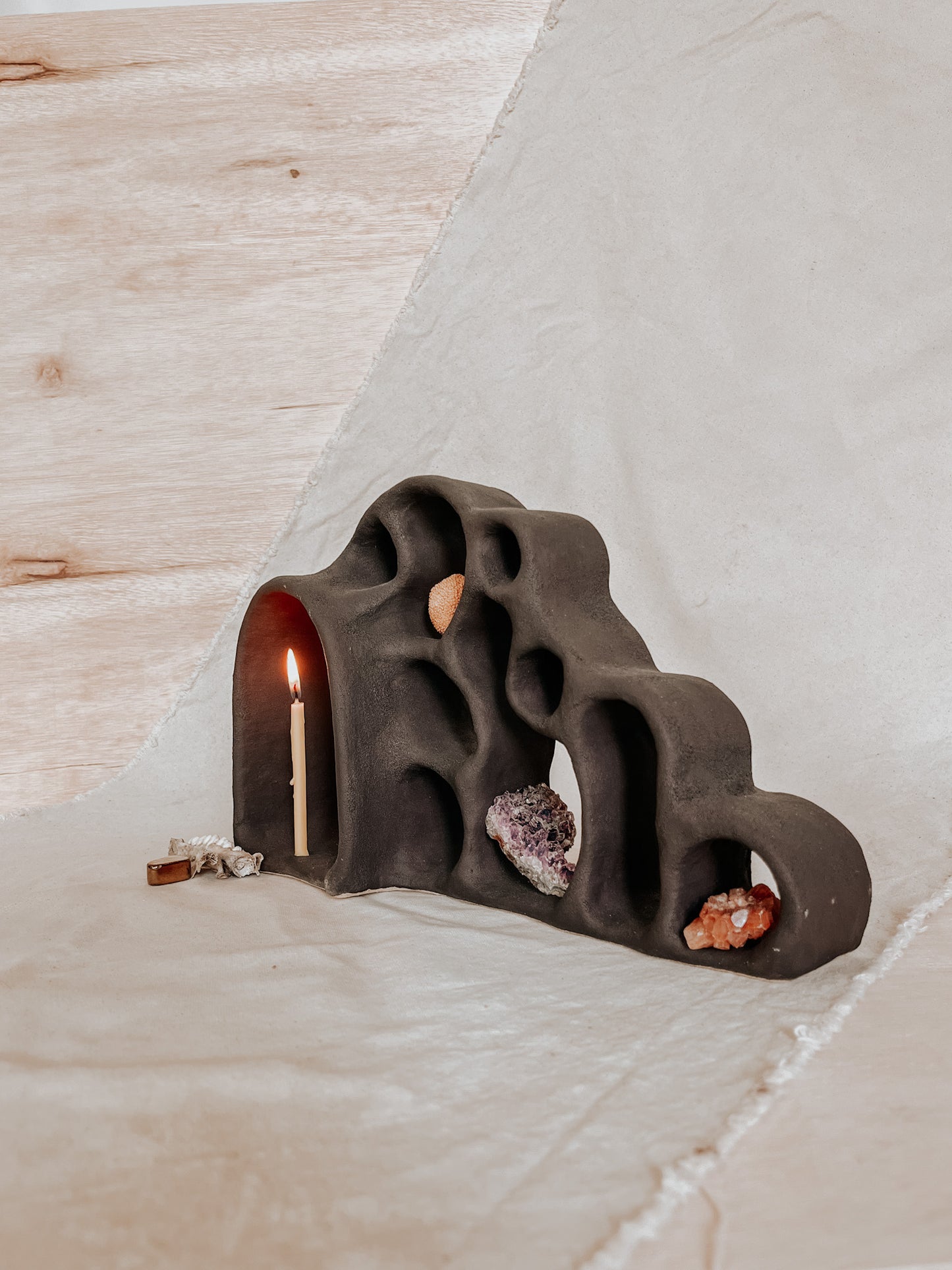 Handmade Ceramic Altar for Sacred Spaces | Clay Ritual Sculpture