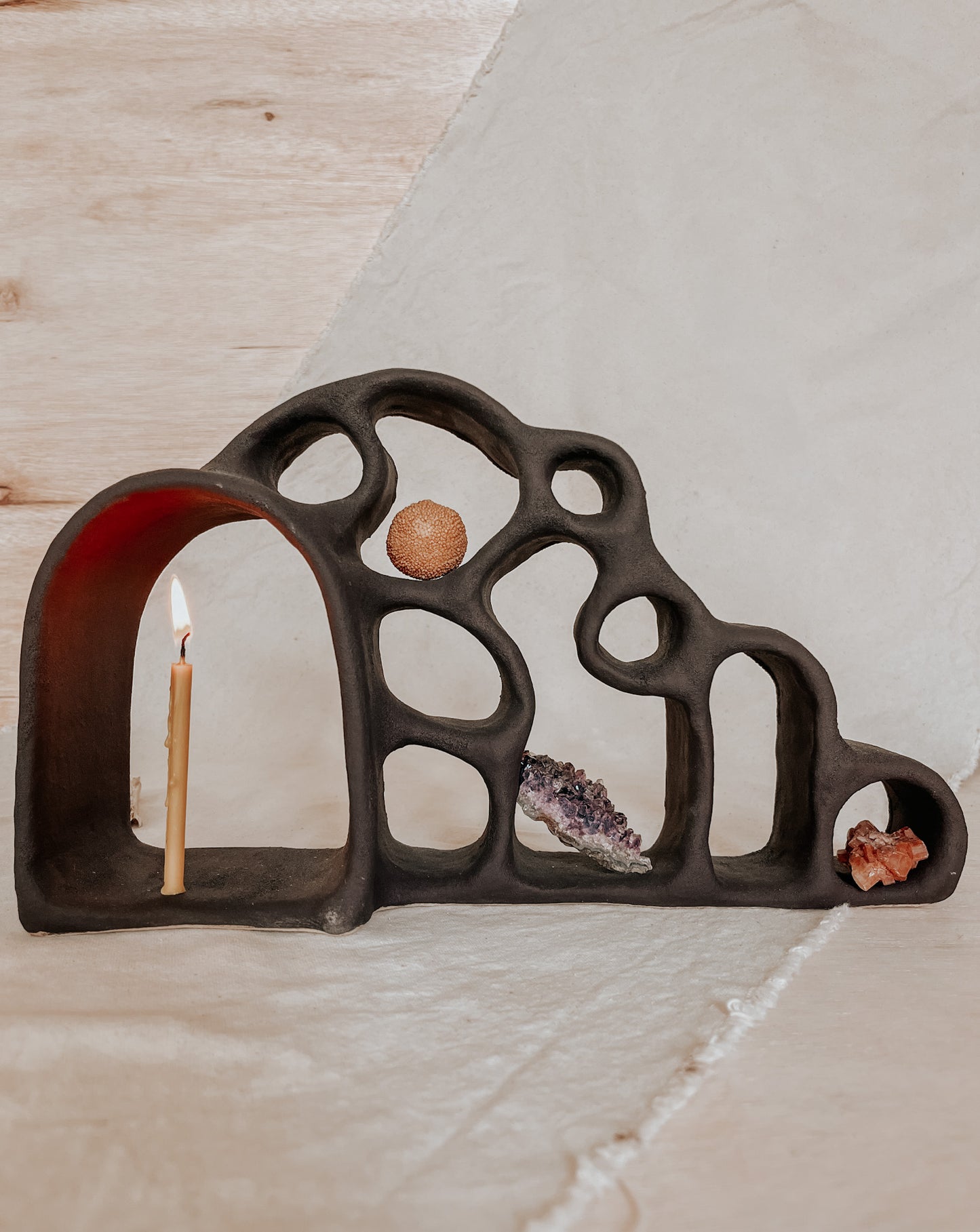 Handmade Ceramic Altar for Sacred Spaces | Clay Ritual Sculpture