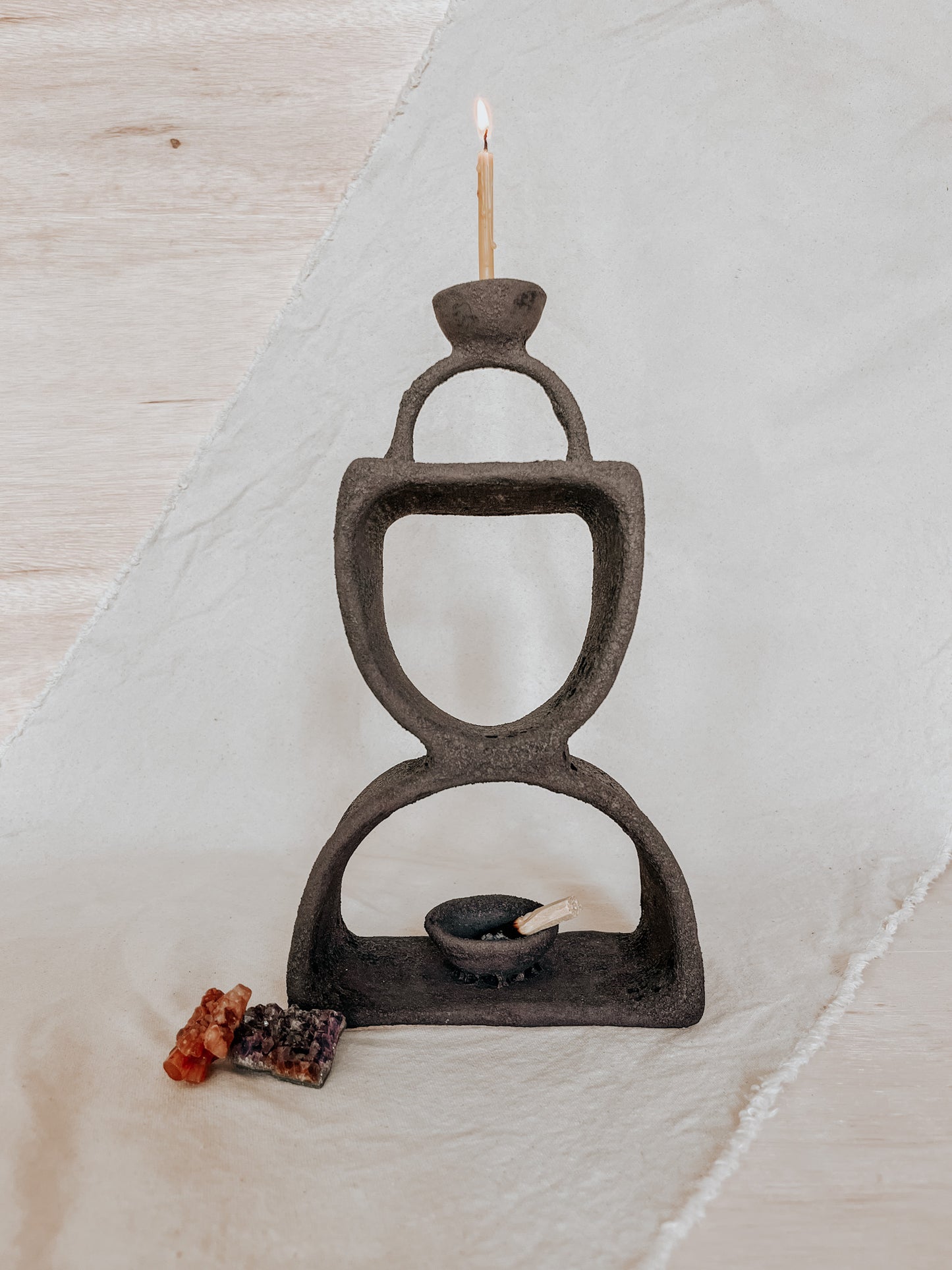 Handmade Ceramic Altar for Sacred Spaces | Clay Ritual Sculpture