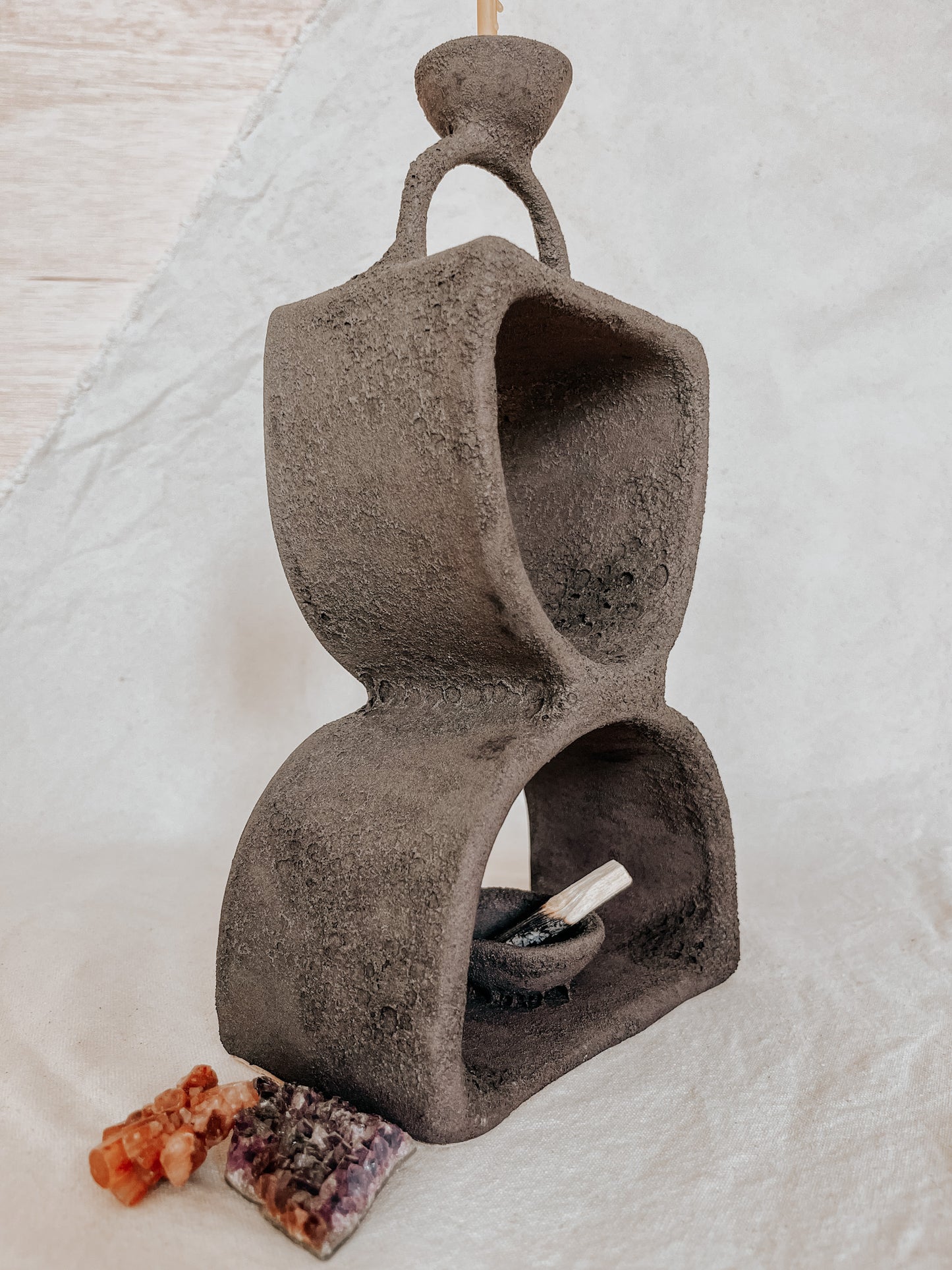 Handmade Ceramic Altar for Sacred Spaces | Clay Ritual Sculpture