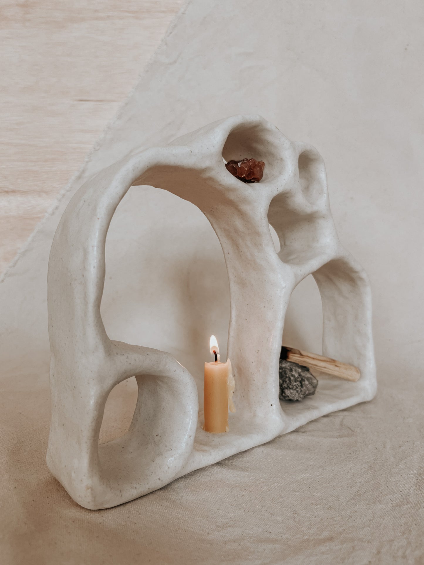 Handmade Ceramic Altar for Sacred Spaces | Clay Ritual Sculpture