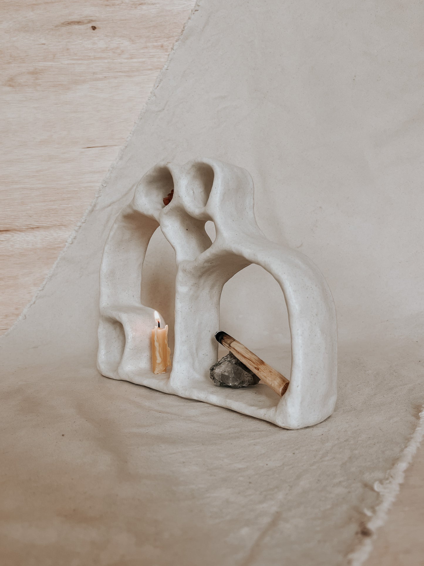 Handmade Ceramic Altar for Sacred Spaces | Clay Ritual Sculpture