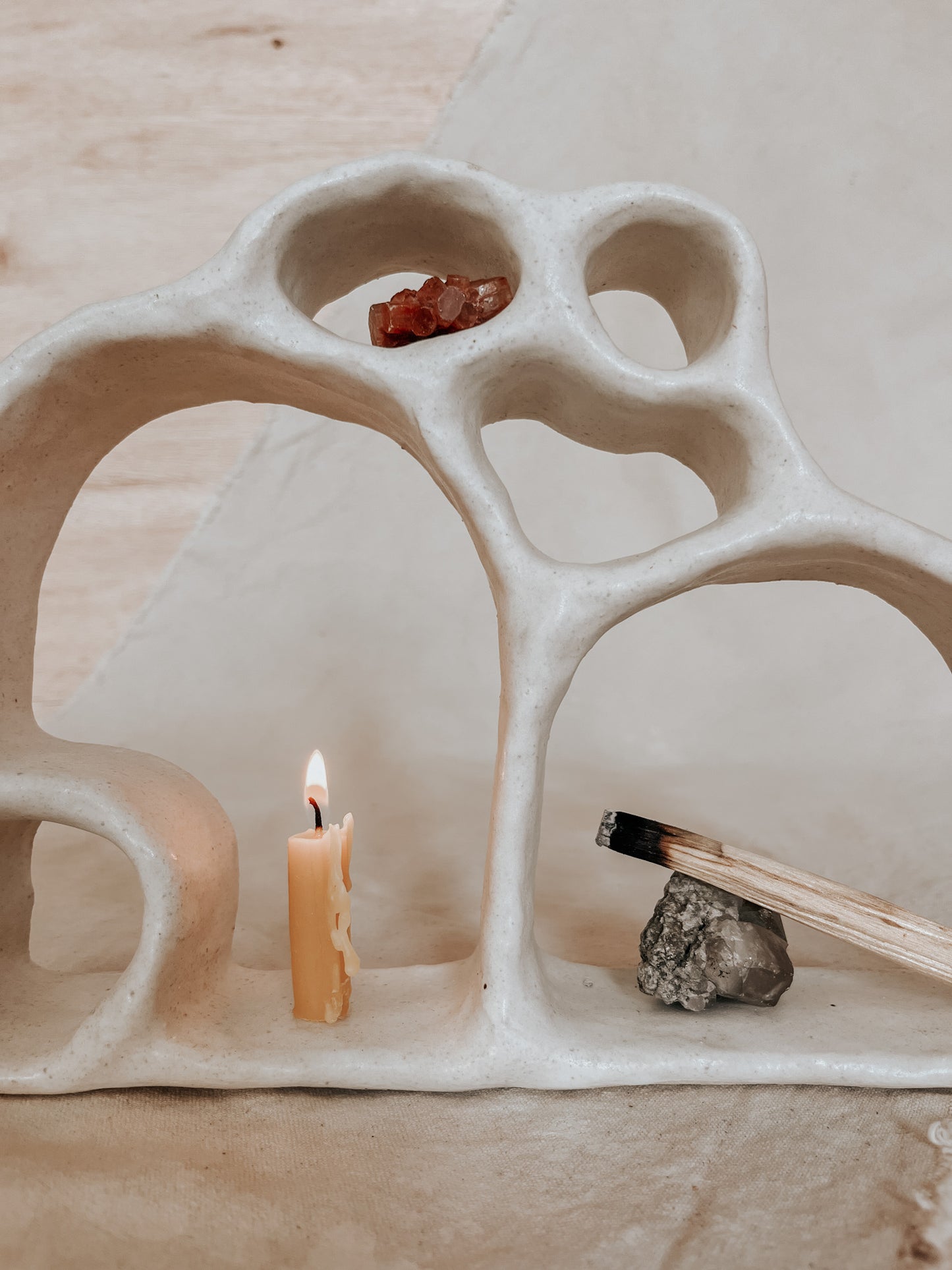 Handmade Ceramic Altar for Sacred Spaces | Clay Ritual Sculpture