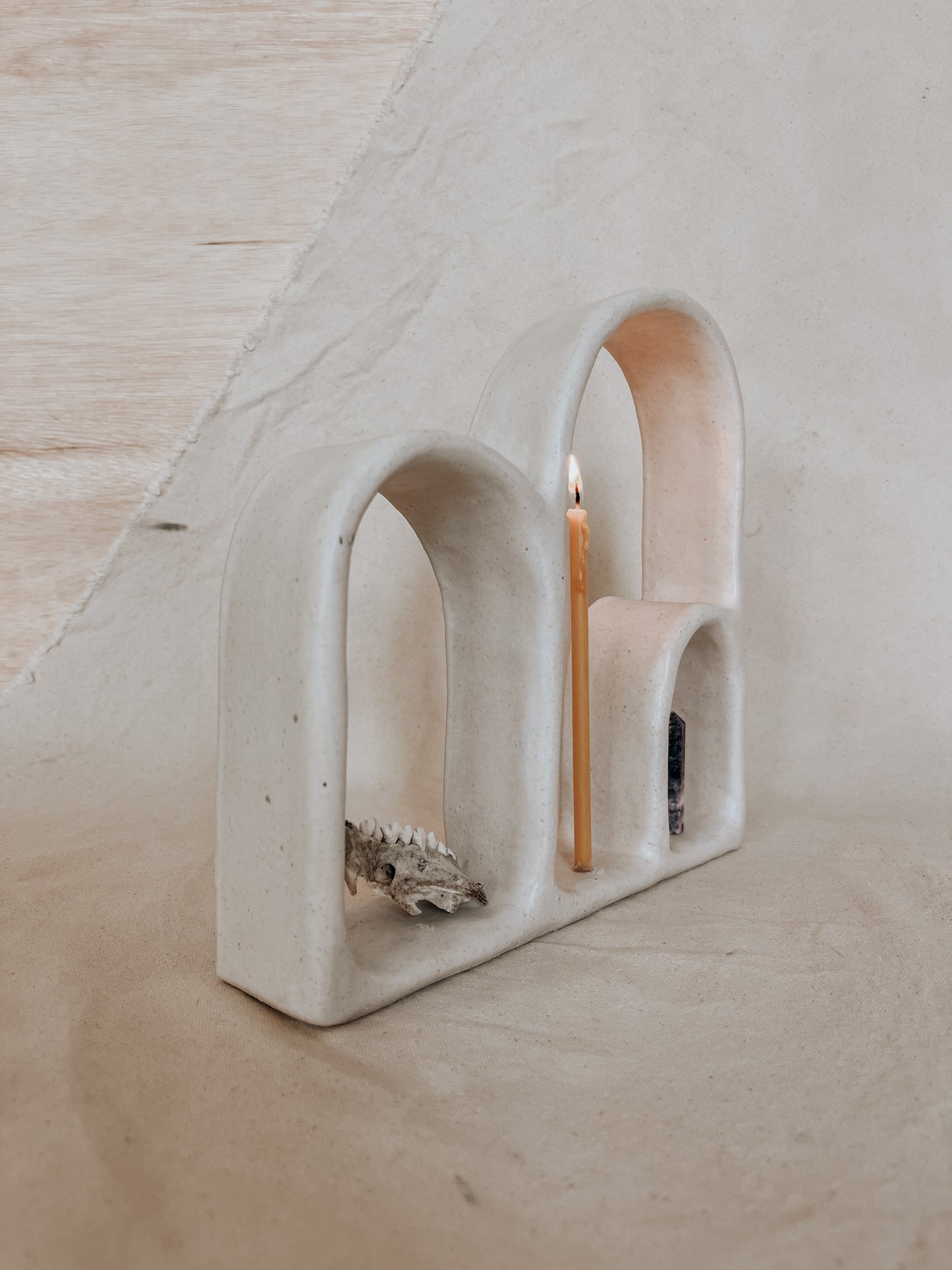 Handmade Ceramic Altar for Sacred Spaces | Clay Ritual Sculpture