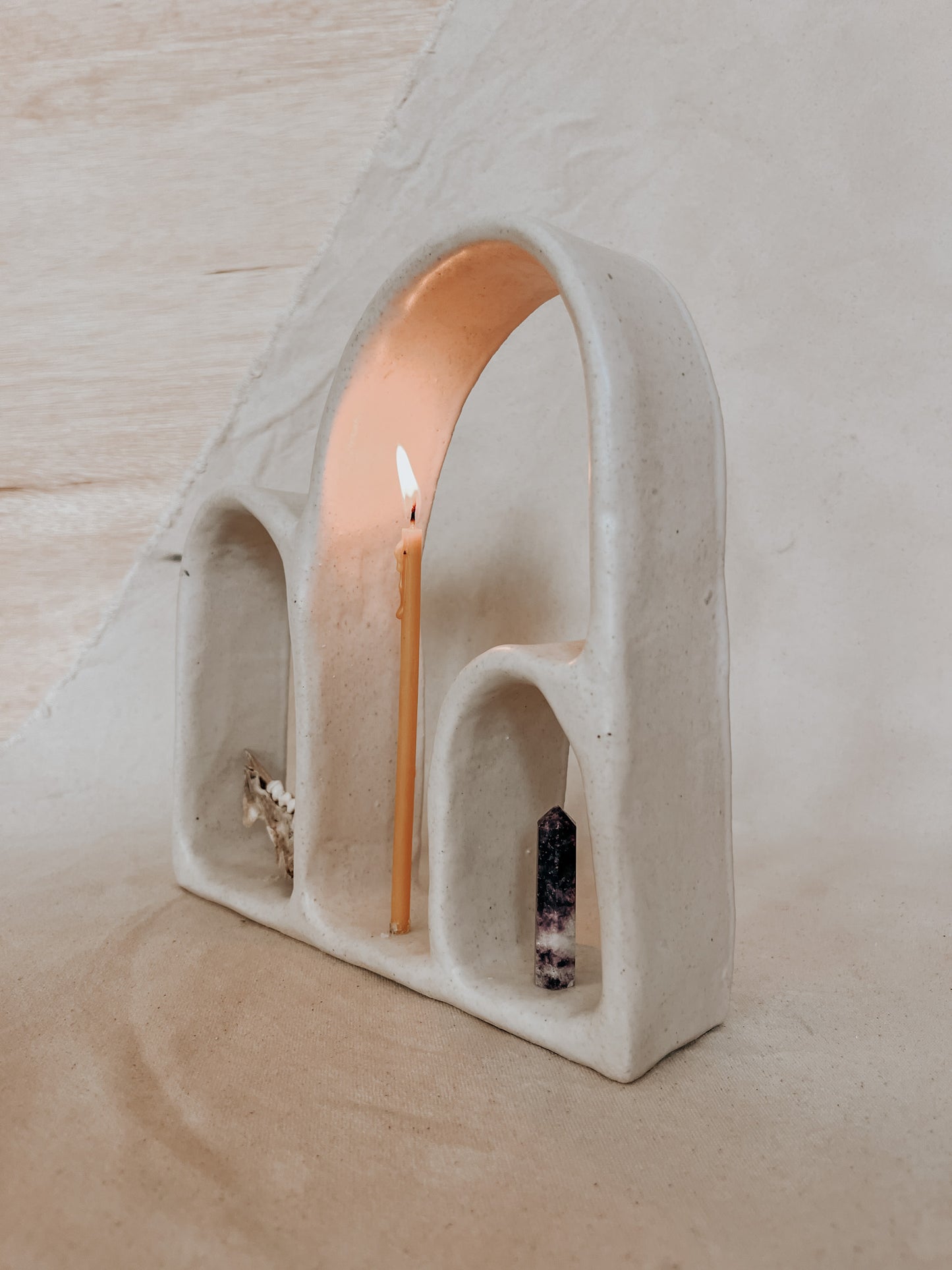 Handmade Ceramic Altar for Sacred Spaces | Clay Ritual Sculpture