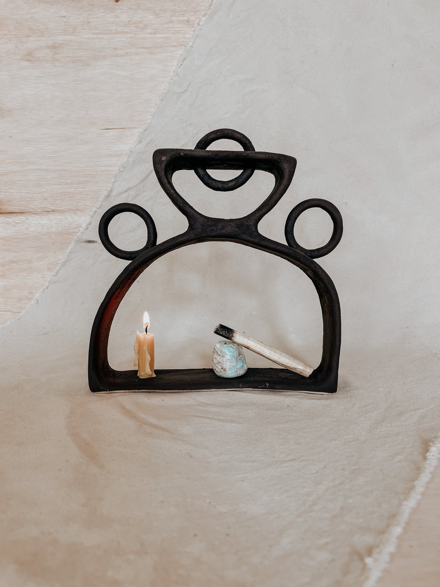 Handmade Ceramic Altar for Sacred Spaces | Clay Ritual Sculpture