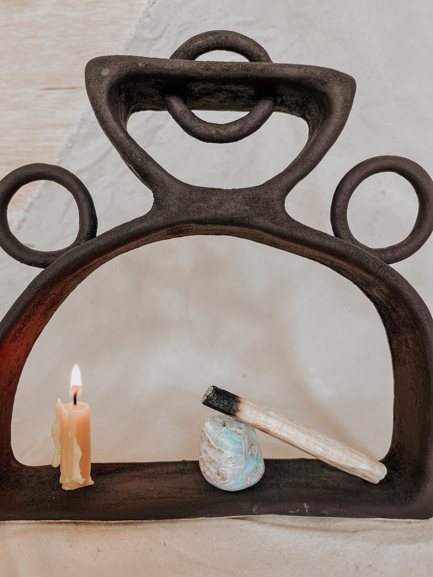 Handmade Ceramic Altar for Sacred Spaces | Clay Ritual Sculpture