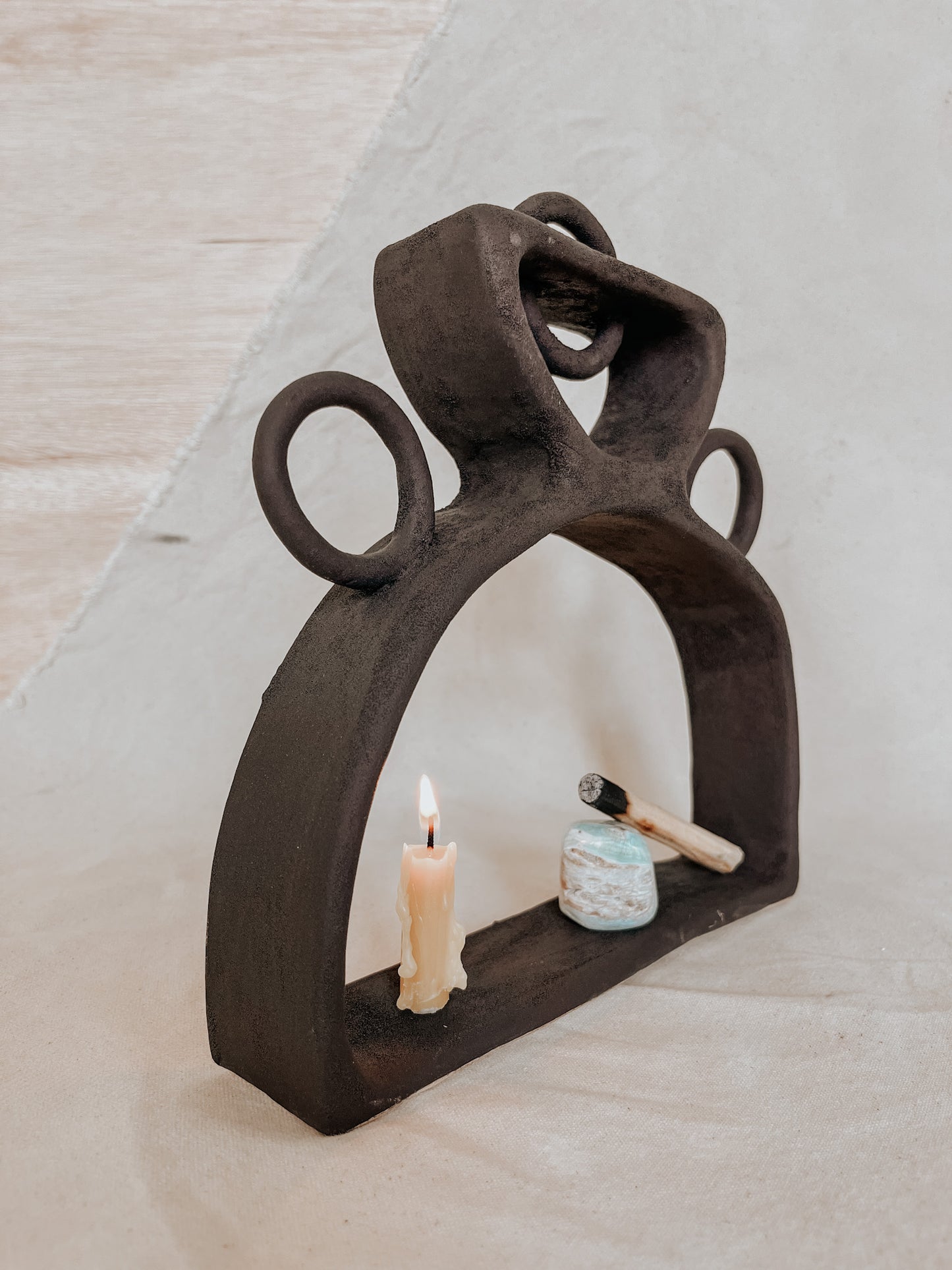 Handmade Ceramic Altar for Sacred Spaces | Clay Ritual Sculpture