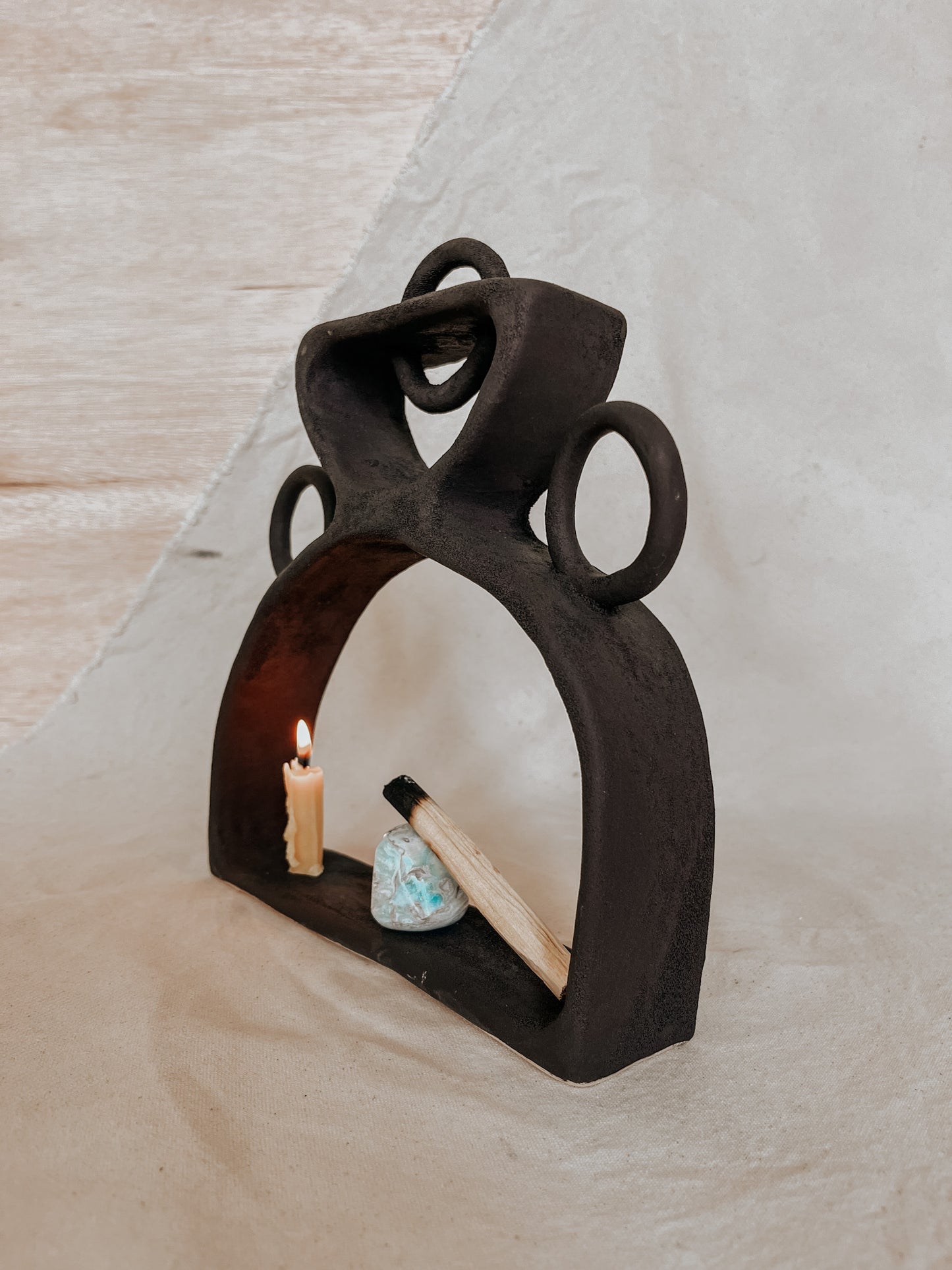 Handmade Ceramic Altar for Sacred Spaces | Clay Ritual Sculpture