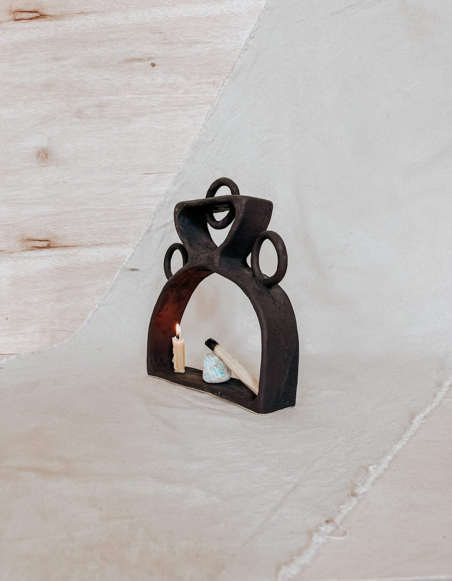 Handmade Ceramic Altar for Sacred Spaces | Clay Ritual Sculpture