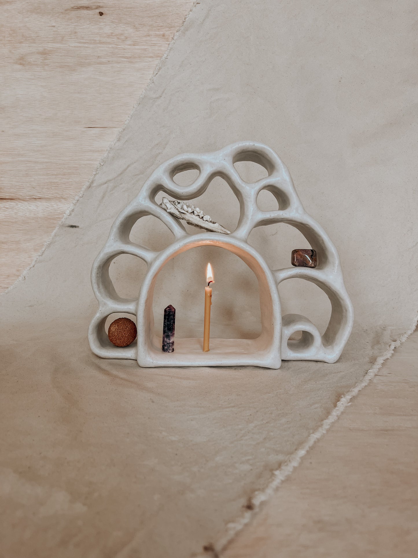 Handmade Ceramic Altar for Sacred Spaces | Clay Ritual Sculpture