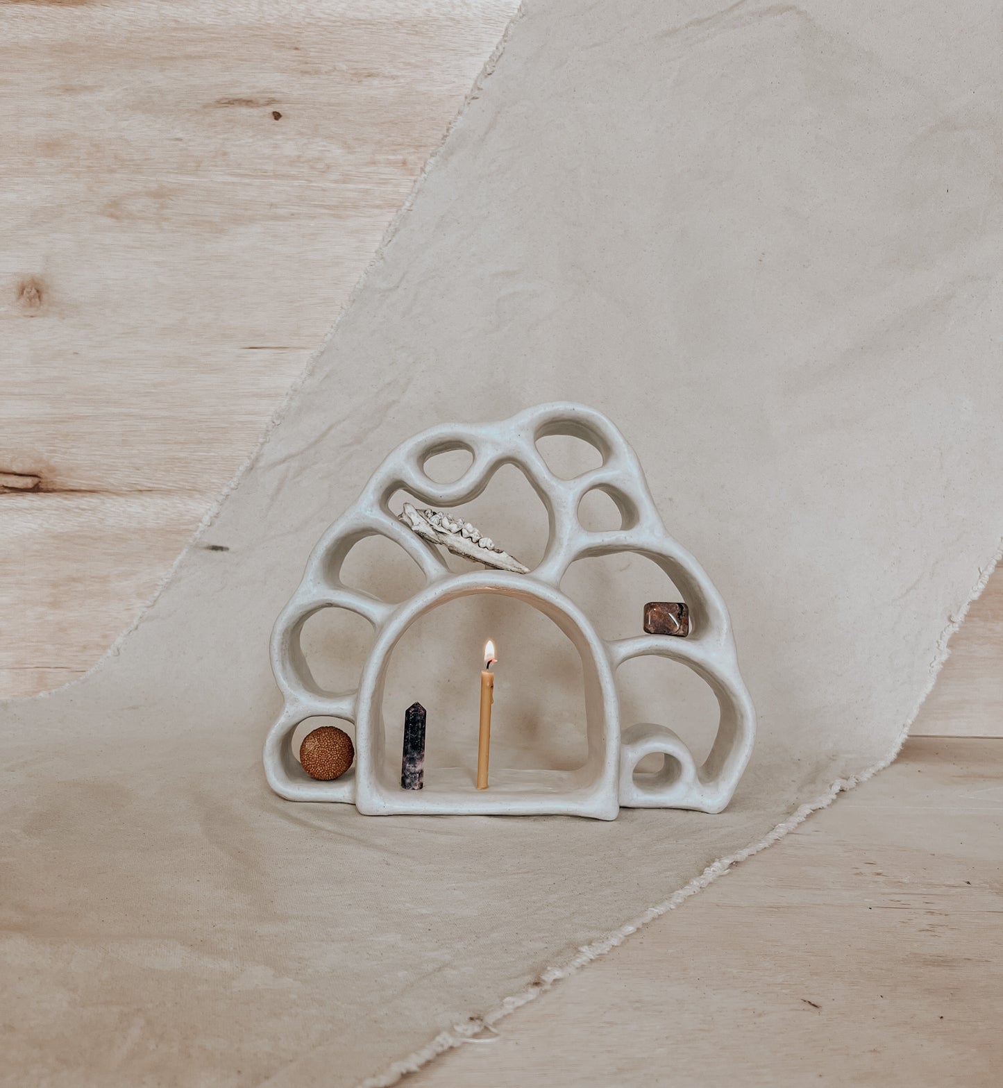 Handmade Ceramic Altar for Sacred Spaces | Clay Ritual Sculpture