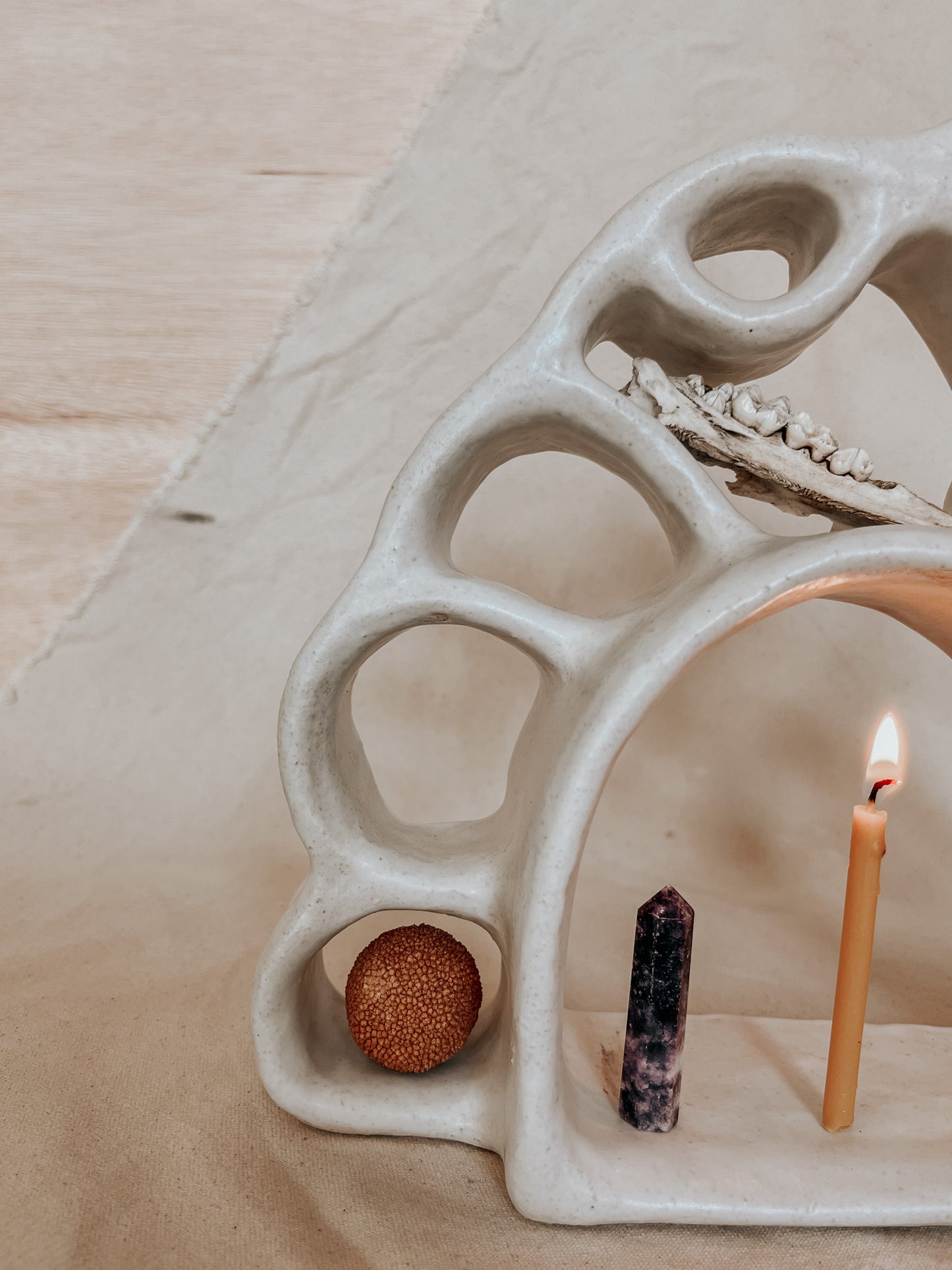 Handmade Ceramic Altar for Sacred Spaces | Clay Ritual Sculpture