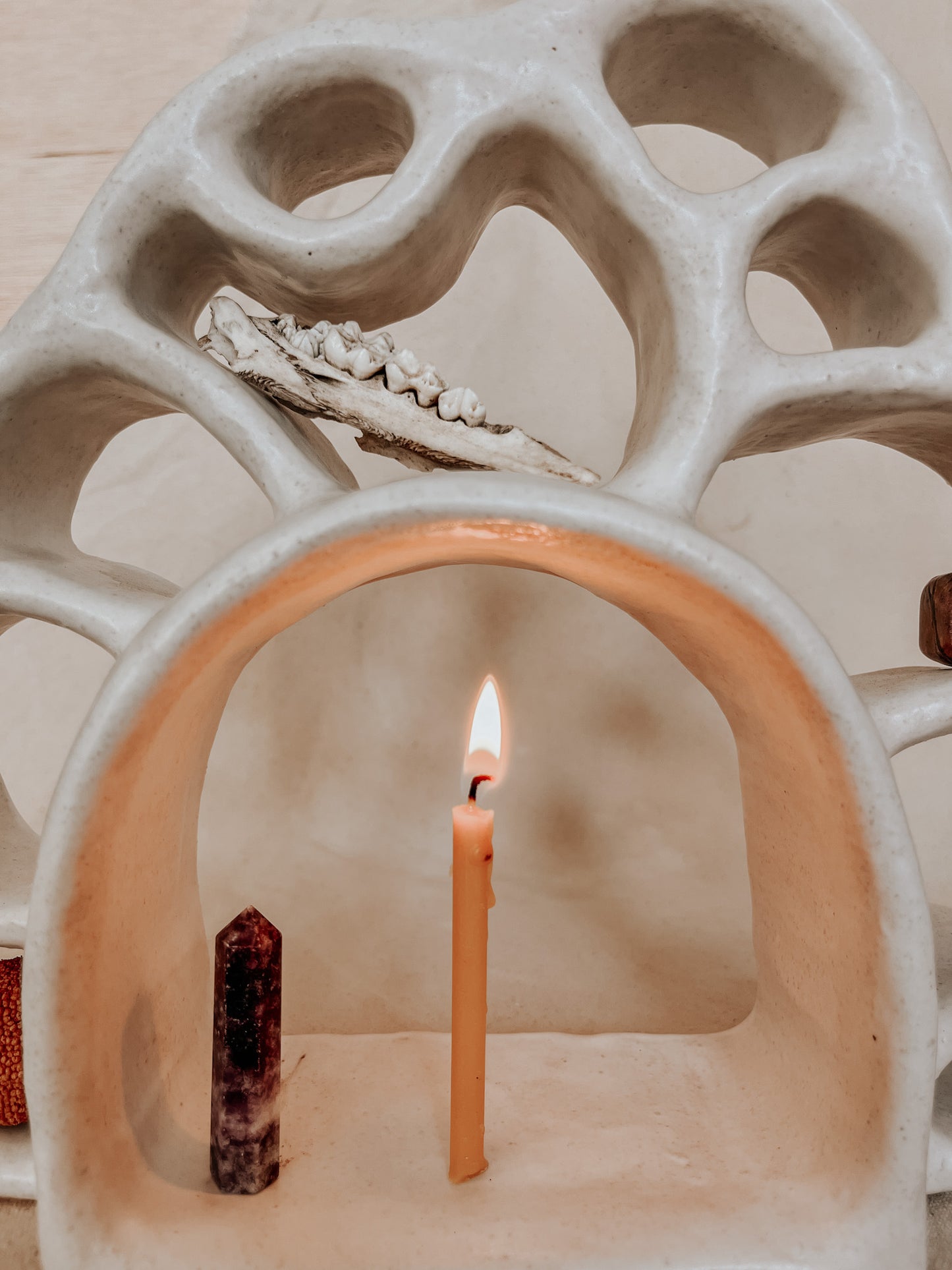 Handmade Ceramic Altar for Sacred Spaces | Clay Ritual Sculpture