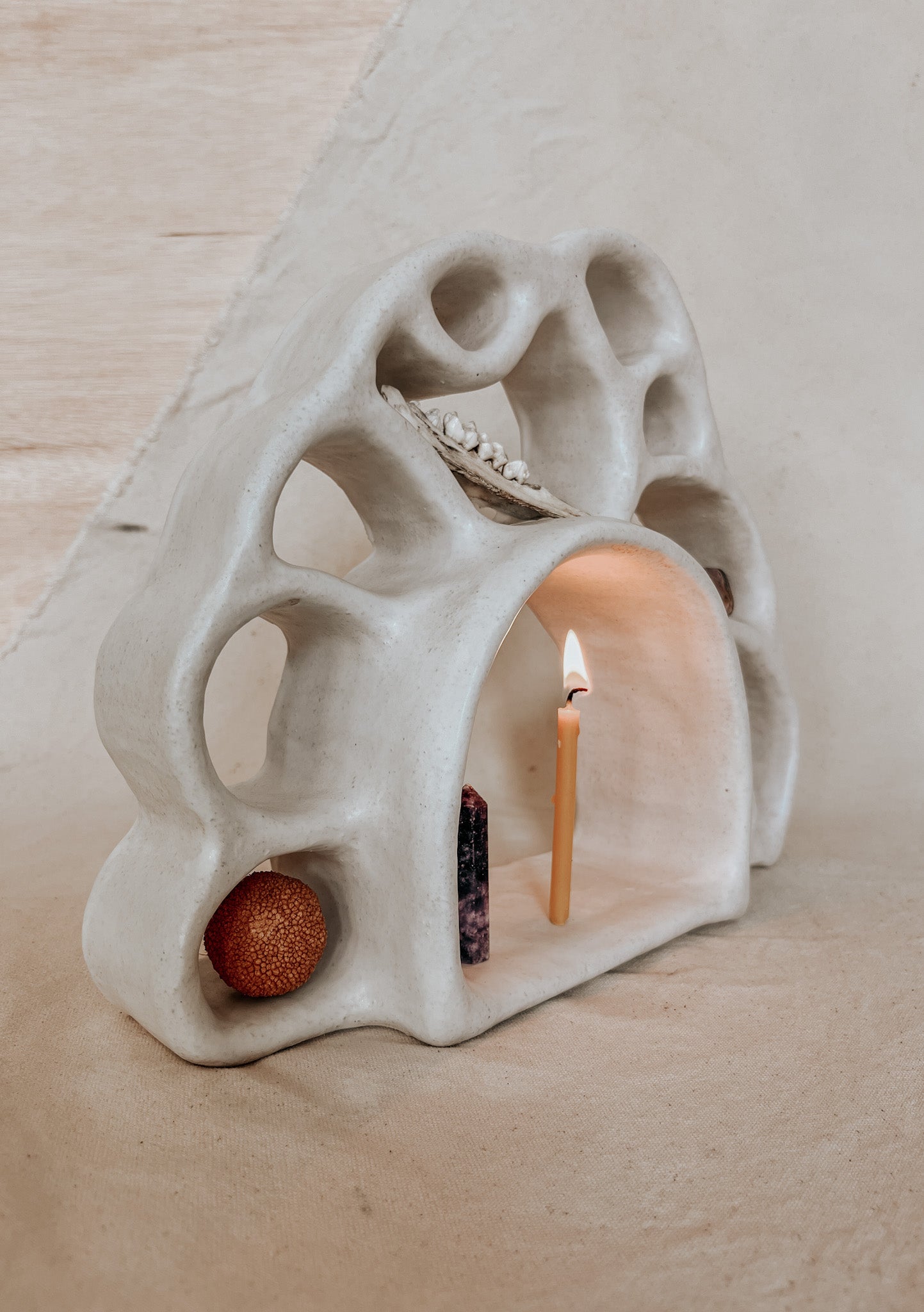 Handmade Ceramic Altar for Sacred Spaces | Clay Ritual Sculpture