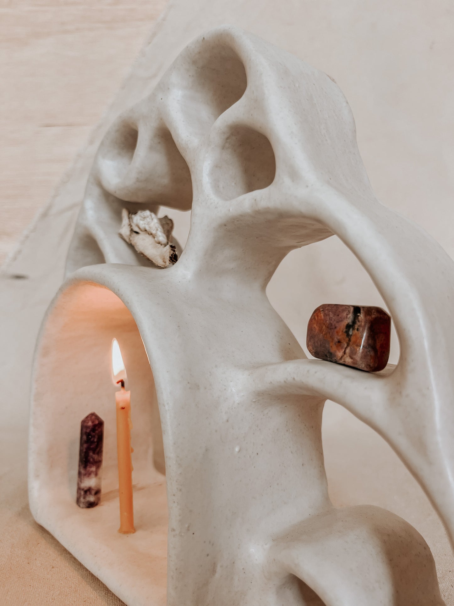 Handmade Ceramic Altar for Sacred Spaces | Clay Ritual Sculpture