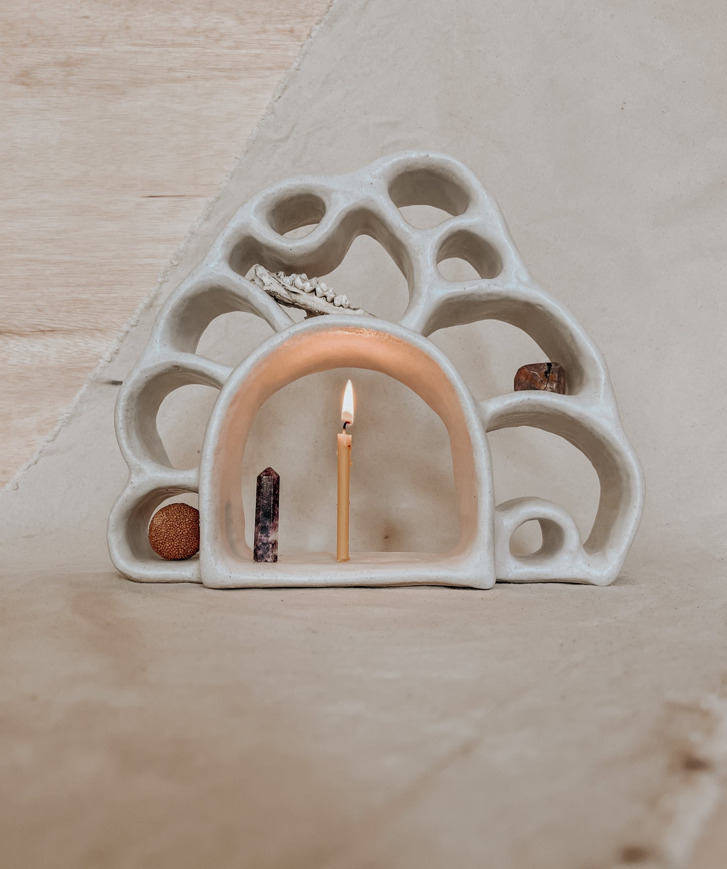Handmade Ceramic Altar for Sacred Spaces | Clay Ritual Sculpture