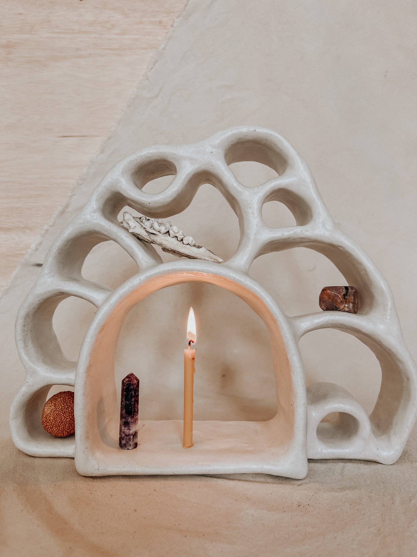 Handmade Ceramic Altar for Sacred Spaces | Clay Ritual Sculpture