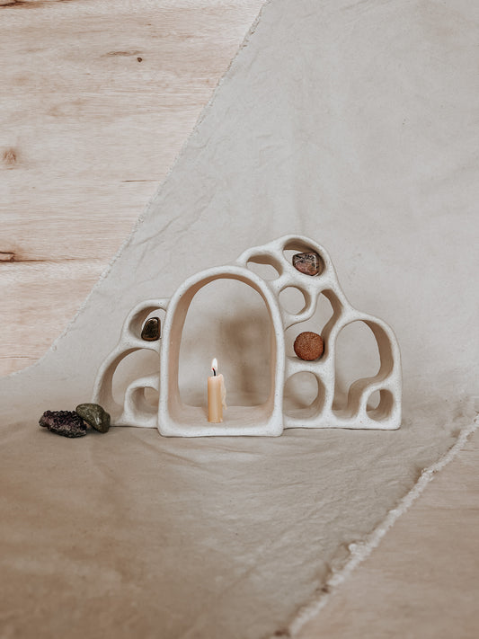 Handmade Ceramic Altar for Sacred Spaces | Clay Ritual Sculpture