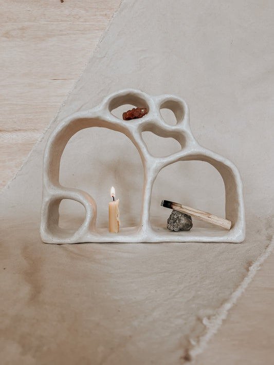 Handmade Ceramic Altar for Sacred Spaces | Clay Ritual Sculpture