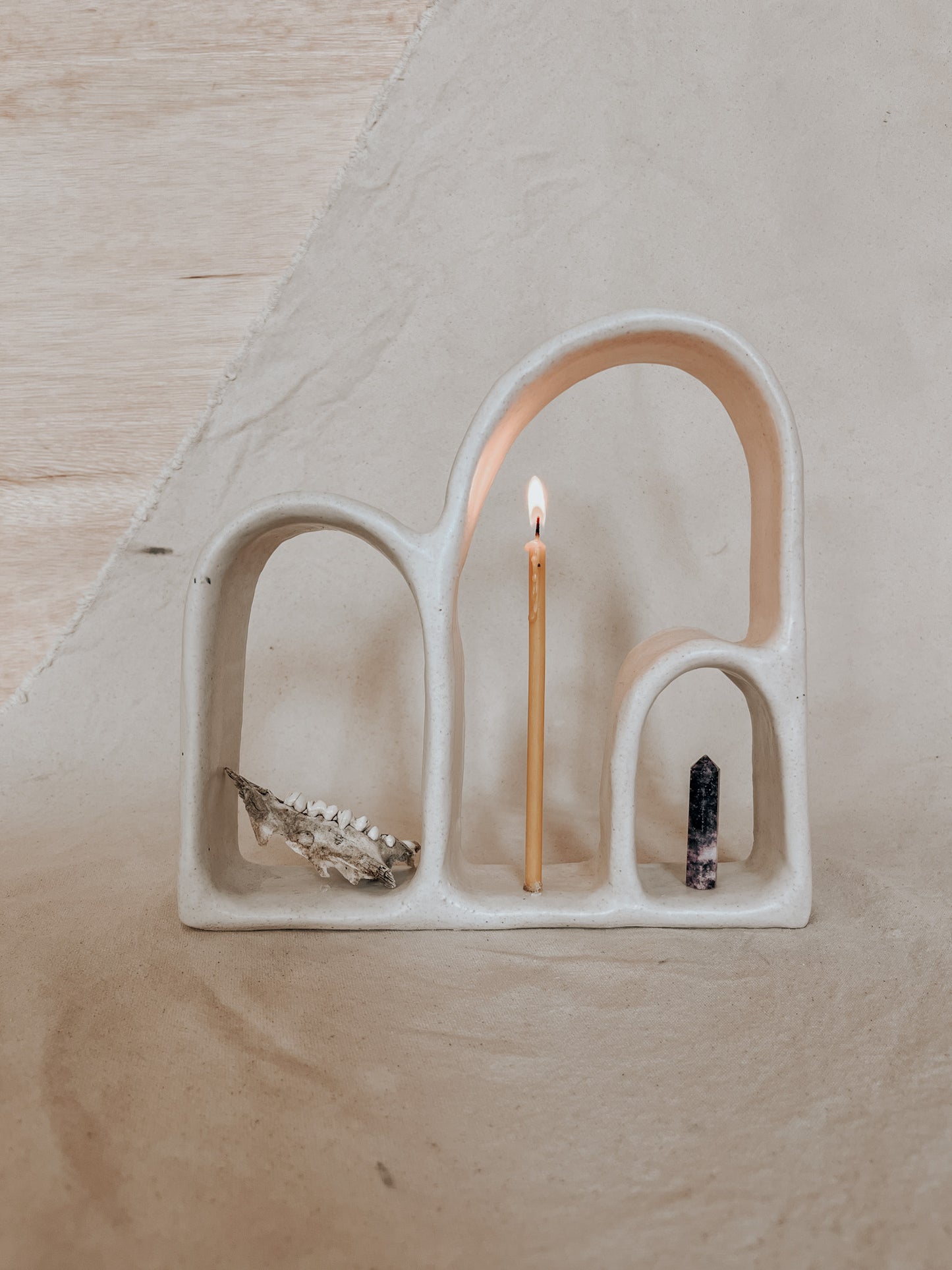 Handmade Ceramic Altar for Sacred Spaces | Clay Ritual Sculpture