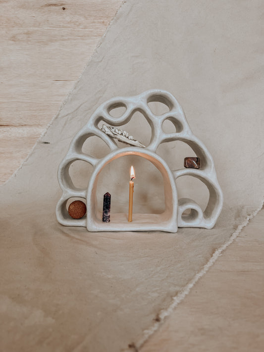 Handmade Ceramic Altar for Sacred Spaces | Clay Ritual Sculpture