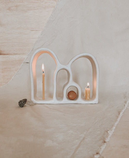 Handmade Ceramic Altar for Sacred Spaces | Clay Ritual Sculpture