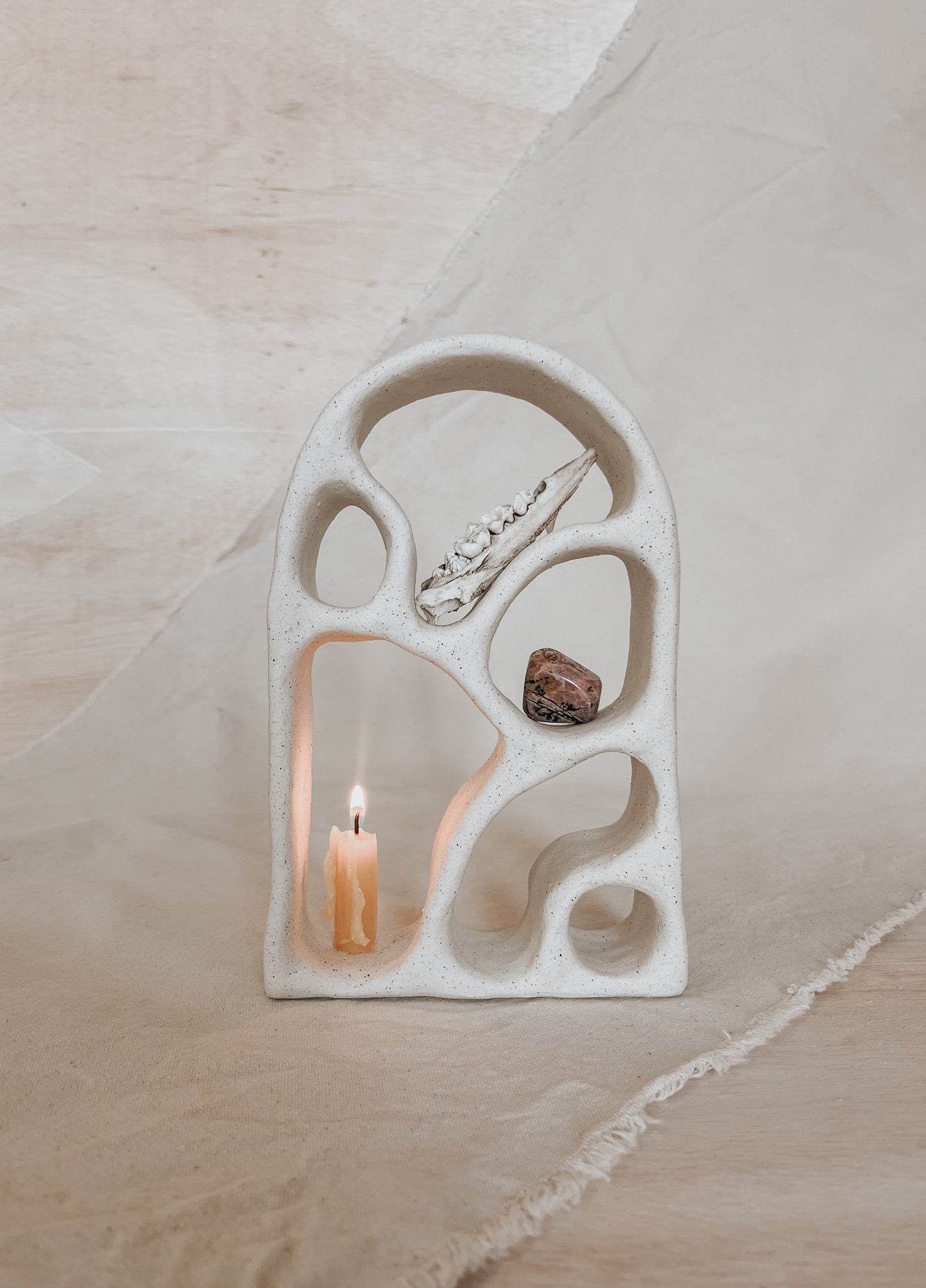 Ceramic Altar No.4 Speckled Beige