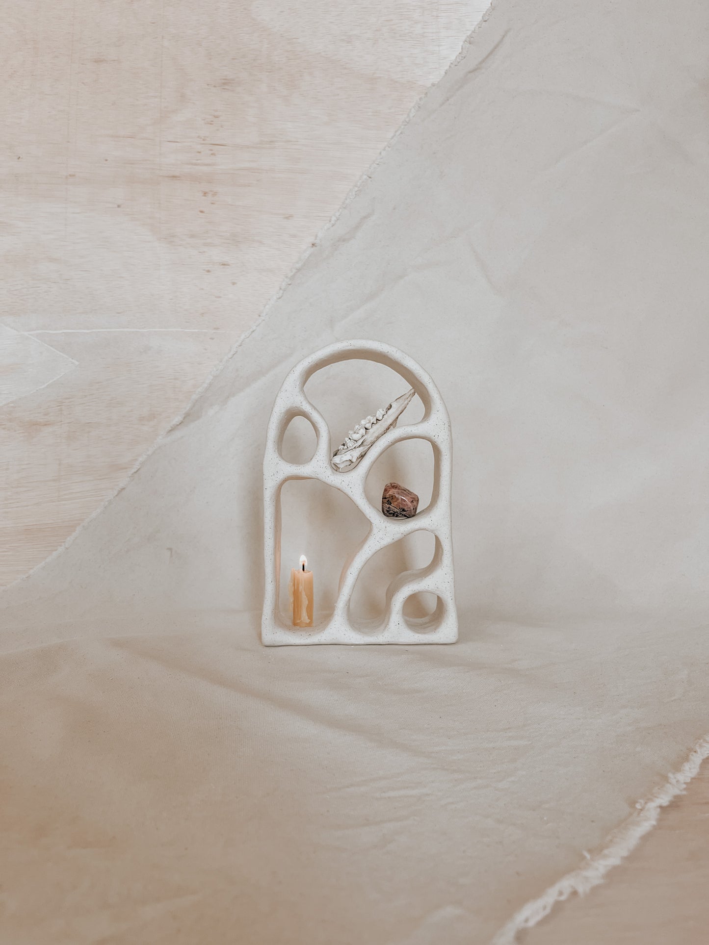 Ceramic Altar No.4 Speckled Beige